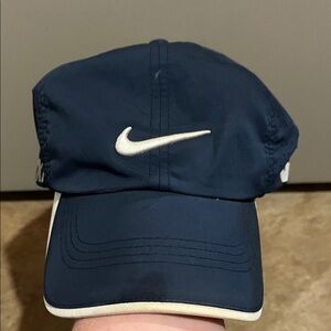 Nike Dark Blue Hat with White Swoosh